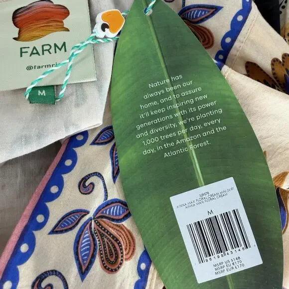 NEW Farm Rio Ainika Floral Tiered Mini Skirt Cream Women Medium Side Zipper - Picture 6 of 7